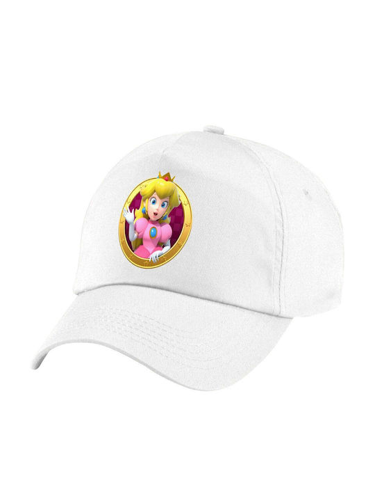 Koupakoupa Παιδικό Καπέλο Υφασμάτινο Princess Peach Toadstool Λευκό