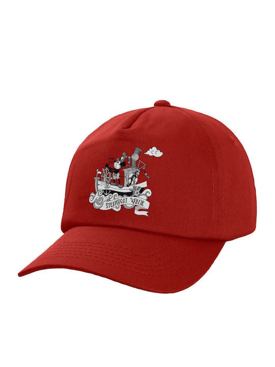 Koupakoupa Kids' Hat Jockey Fabric Steamboat Red