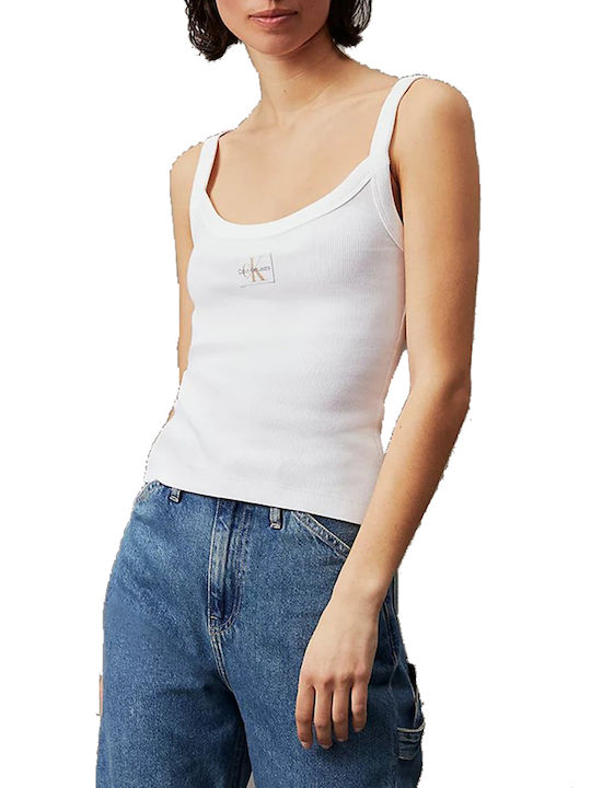 Calvin Klein Bluza de Damă Fără mâneci alb strălucitor