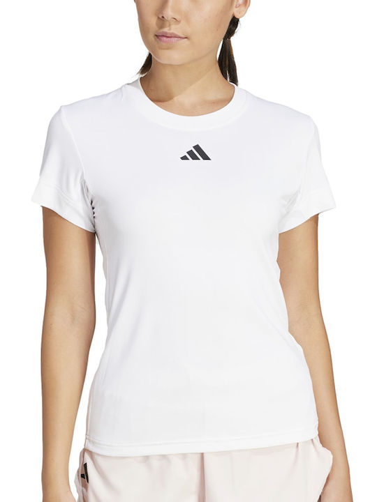 Adidas Women's Athletic T-shirt with Sheer White