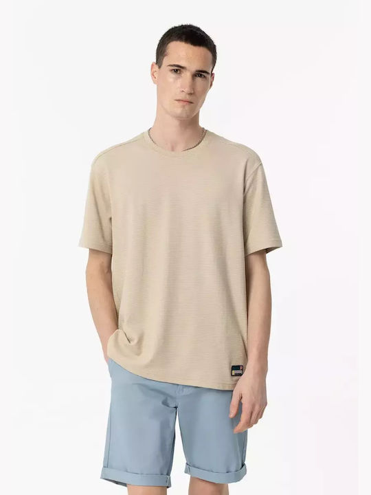 Tiffosi Men's Short Sleeve T-shirt Beige