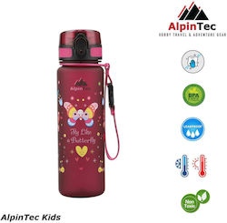 AlpinPro Sticlă pentru Copii Fluture Plastic AlpinTec Kids Raspberry Butterfly 500ml