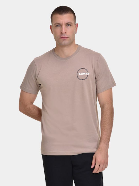 Target T-shirt Bărbătesc cu Mânecă Scurtă beige