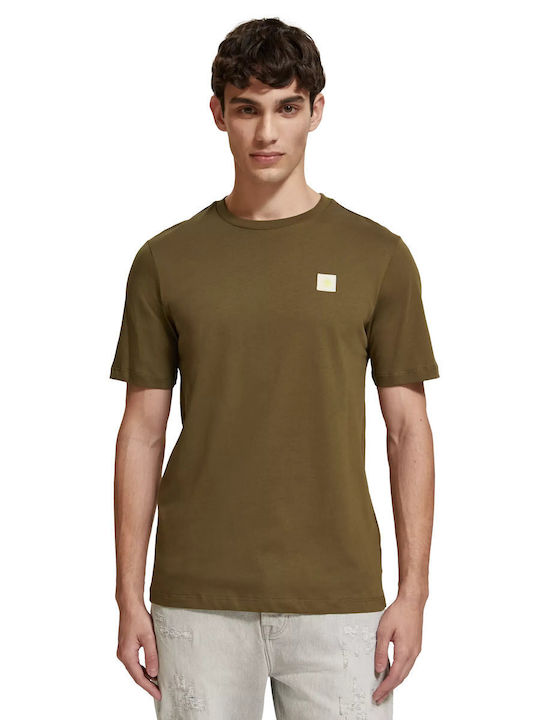 Scotch & Soda Men's Short Sleeve T-shirt Khaki
