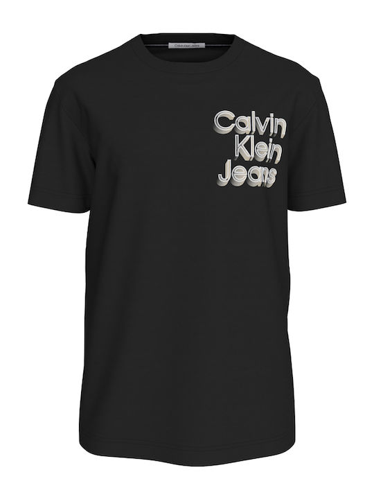 Calvin Klein Ανδρικό T-shirt Κοντομάνικο Μαύρο