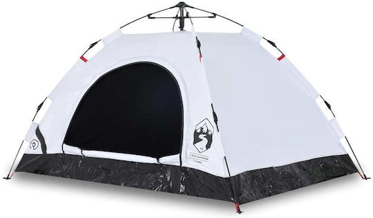 vidaXL Σκηνή Camping Igloo Λευκή για 2 Άτομα 200x150x120εκ.
