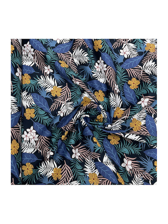 Material pentru haine Blue Leaves