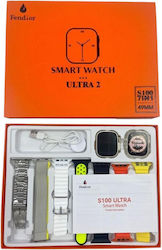 Ultra 9 49mm Smartwatch με SIM (Λευκό Λευκό Σιλ...