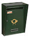 Viometal Outdoor Mailbox Inox in Green Color 28cm