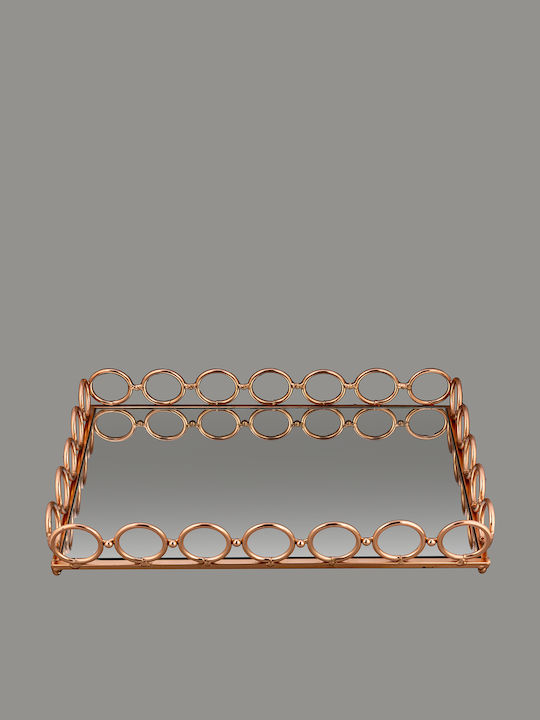 La Vista Wedding Tray made of Metal with Mirror Rose Gold 1pcs