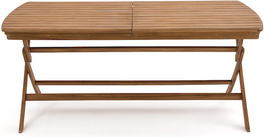 Outdoor Garden Table Made of Acacia Foldable Acacia 240x90x76cm