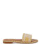Flache Sandalen für Damen in Gelb Farbe