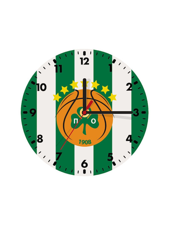 Koupakoupa Pao Bc Wall Clock Wooden Green Ø20cm
