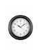 Justaminute Leise Wanduhr Digital Kunststoff Schwarz Ø30cm