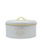 Ankor Metallic Cookie Jar White 21.5x21.5x14.5cm