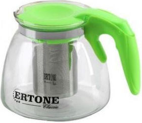 Τσαγιέρα με Φίλτρο Γυάλινη Πράσινη 900ml
