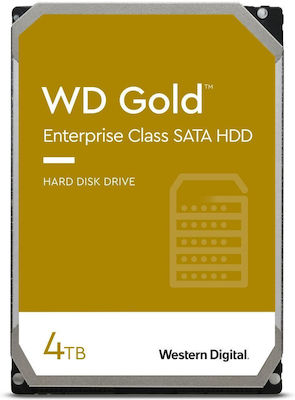 Western Digital Gold 4TB HDD Hard Drive 3.5" SATA III 7200rpm with 256MB Cache for NAS / Server