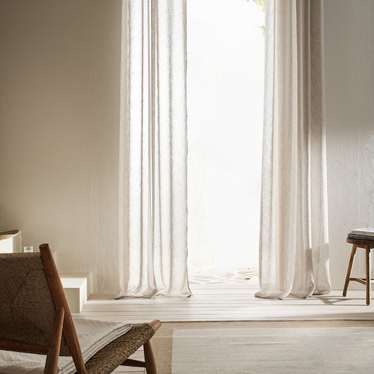 Gofis Home Перде с Копчета Combe Willow Сиво 200x275см
