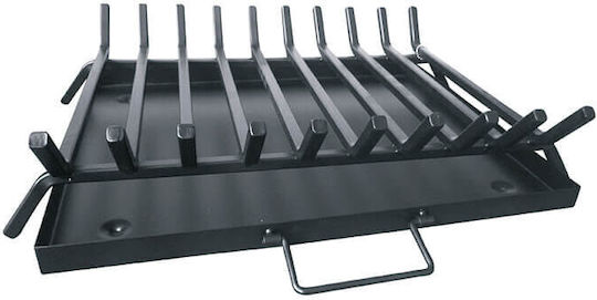 Metallic Fireplace Grate Ash Drawer 60x40cm