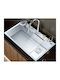 Domistyle Drop-In Sink Inox W75xD46cm Silver