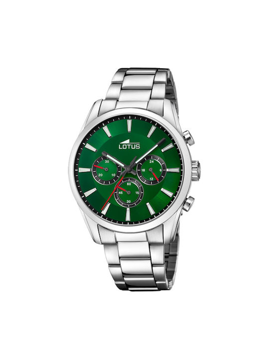 Lotus Watches Uhr Batterie mit Grün Metallarmband