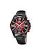 Lotus Watches Uhr Batterie mit Rot Metallarmband