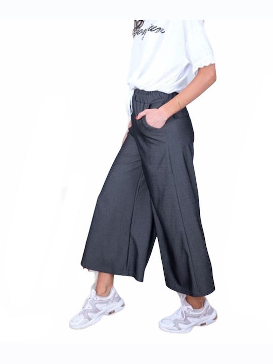 Secret Fashion Pantaloni de damă Tip zipp culottes Negru
