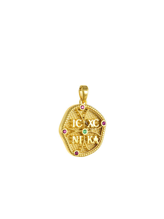 Kritsimis Anhänger Kinder Amulett mit Kette Konstantinato aus Gold 14K 52RK5762-2785