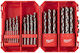 Milwaukee Thunderweb Set of 25 Diamond Drills with Cylindrical Shank for Metal