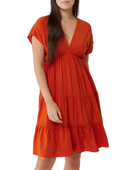 Mexx Dress with Ruffle Orange