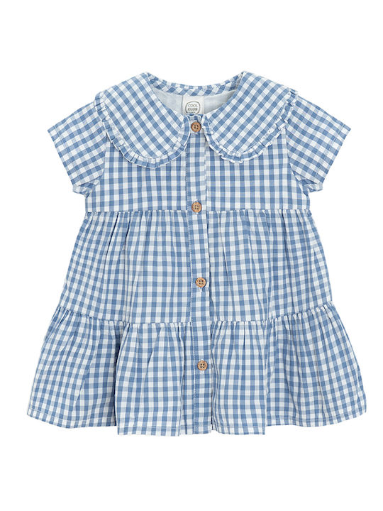 Cool Club Kids Dress Checked Short Sleeve Blue