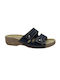 Fild Anatomic Anatomic Women's Synthetic Leather Platform Wedge Sandals Black