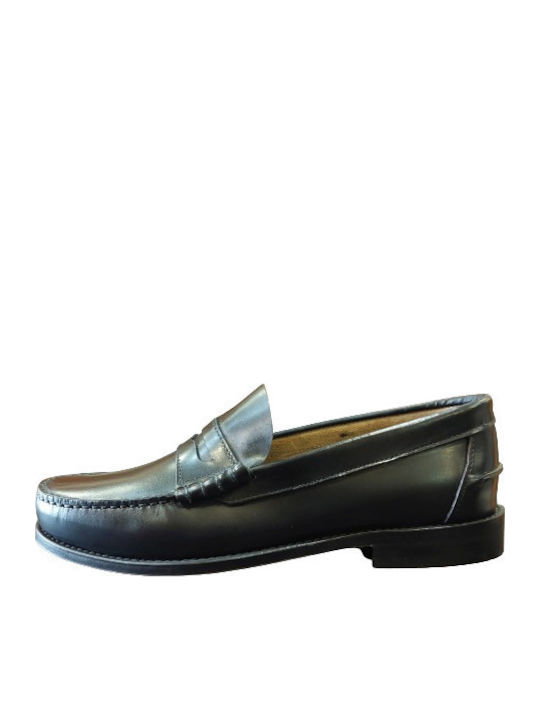 Boss Shoes Leder Herren Mokassins in Schwarz Farbe