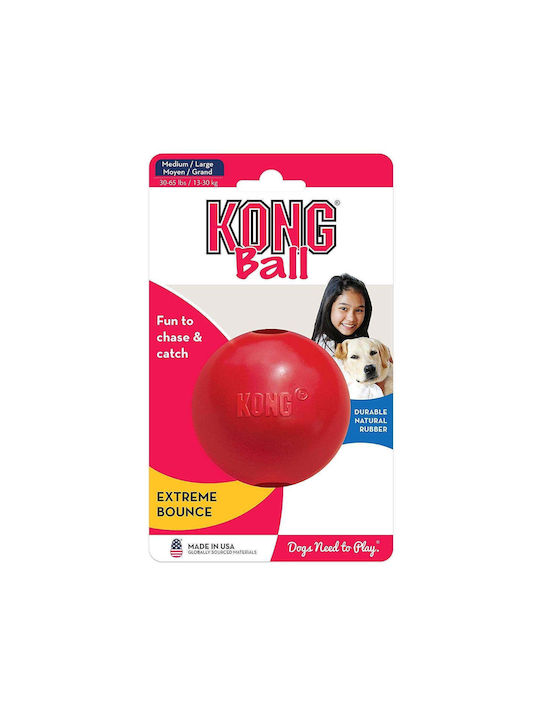 Kong Ball Toy Dog made of Rubber Medium / Large 7.6εκ. Red 1pcs