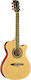 Eko Semi-Akustik Gitarre Ausschnitt Beige