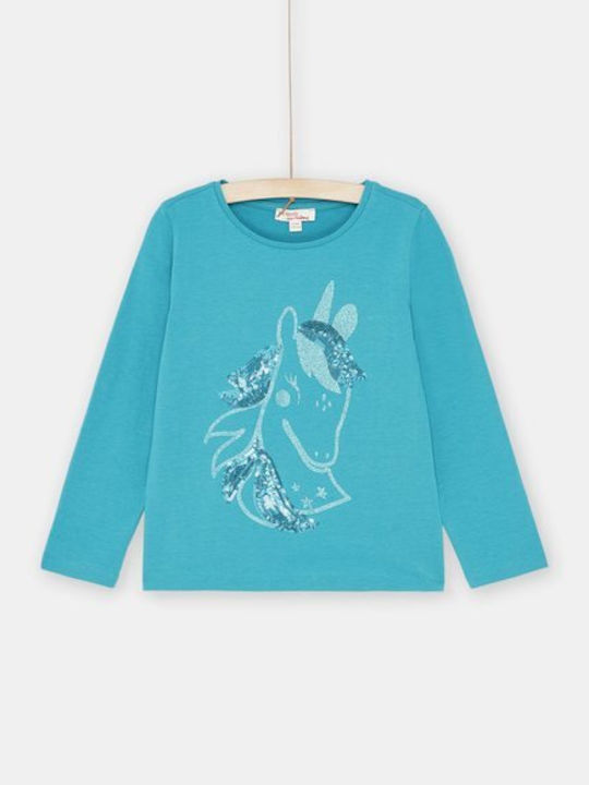 Dpam Kids Blouse Long Sleeve Turquoise