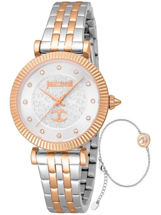 Just Cavalli Women's Watch with Pink Gold Metal...