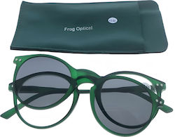 Frog Optical Clip On Lesebrillen +1.50 in Grün Farbe