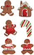 Σετ 6 Gingerbread Χριστουγεννιάτικα Βρώσιμα Δια...