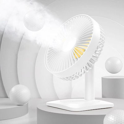 N11 Adjustable Usb Charging Mute Desktop Electric Fan 3 Speed Control White