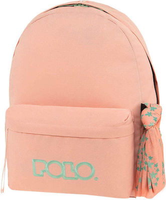 Polo Original Scarf Σχολική Τσάντα Πλάτης Γυμνασίου - Λυκείου σε Πορτοκαλί χρώμα 2024