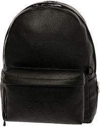 Polo Σχολική Τσάντα Ώμου Γυμνασίου - Λυκείου σε Μαύρο χρώμα 2024