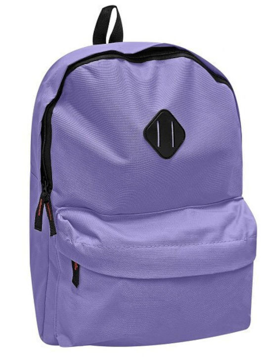 24home.gr School Bag Backpack Junior High-High School in Purple color