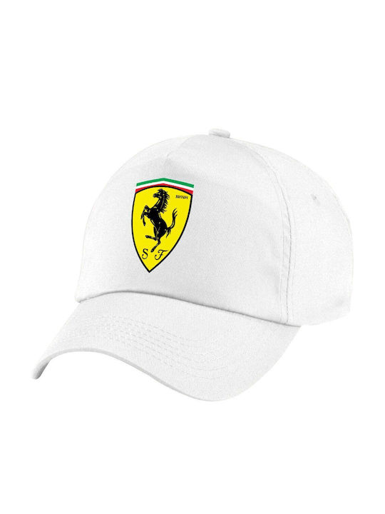 Koupakoupa Pălărie pentru Copii Tesatura Ferrari Alb