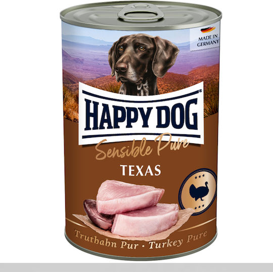 Happy Dog Wet Food Dogs in Cans with Turkey and Meat Grain-Free 400gr 501014