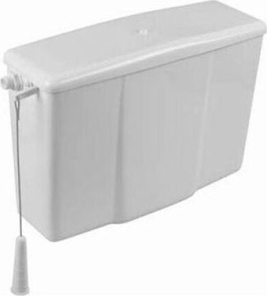 Aquaform Upper Flush Wall Mounted Plastic Low Pressure Rectangular Toilet Flush Tank White