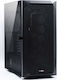 1stCOOL Wind Storm Gaming Midi Tower Computer Case with Window Panel Black