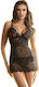 Subblime Sexy Baby Dolls with Lace and Transparency Black