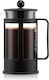 Bodum Kenya Manual Filter Coffee Maker Stainless Steel Black 1lt