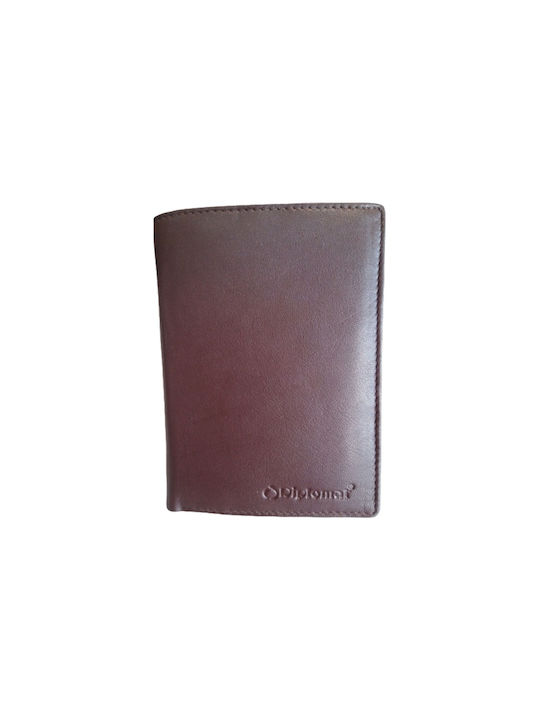 Diplomat Men's Leather Card Wallet with RFID Brown